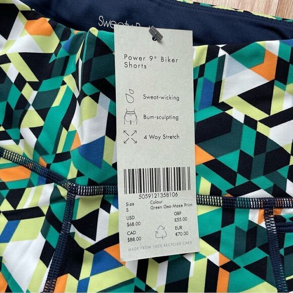 NWT Sweaty Betty Power High-Waisted Pocket Bike Shorts - Size: Small (4-6) - Picture 11 of 11